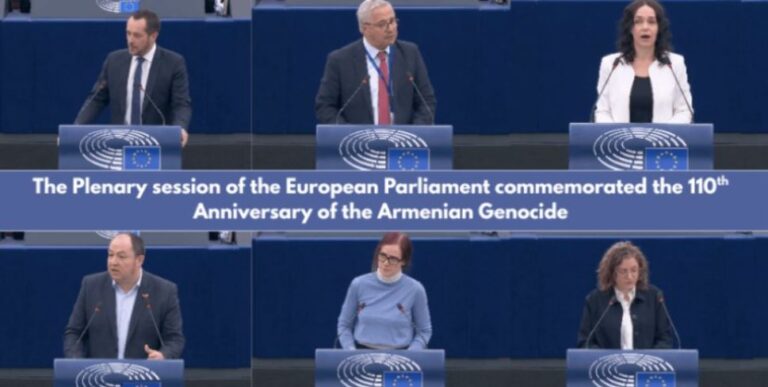 EL PARLAMENTO EUROPEO CONMEMORÓ EL 110° ANIVERSARIO DEL GENOCIDIO ARMENIO Y CONDENÓ LA LIMPIEZA ÉTNICA EN ARTSAJ.