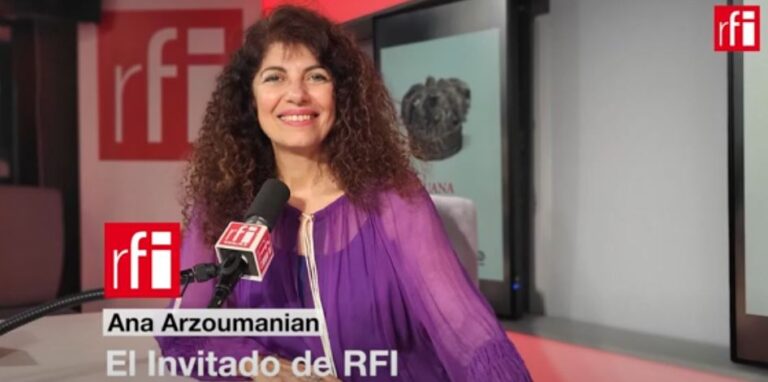 VIDEO: ENTREVISTA DE RFI A ANA ARZOUMANIAN, ANTES DE LA PRESENTACIÓN DE SUS LIBROS TRADUCIDOS AL FRANCÉS.