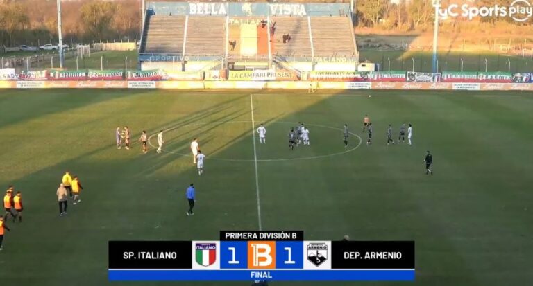 VIDEO: SPORTIVO ITALIANO Y DEPORTIVO ARMENIO EMPATARON 1 A 1.