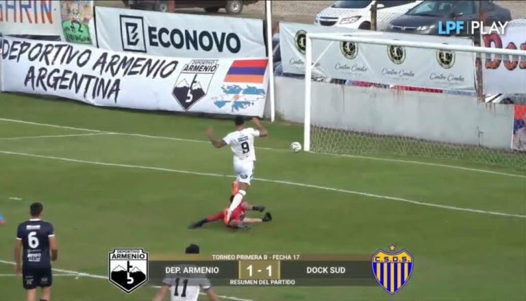 VIDEO: DEPORTIVO ARMENIO Y DOCK SUD EMPATARON 1 A 1.