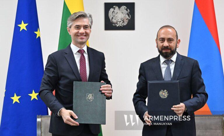 VIDEO: CANCILLERES DE ARMENIA Y LITUANIA FIRMARON EN EREVÁN ACUERDO DE ASOCIACIÓN ESTRATÉGICA.