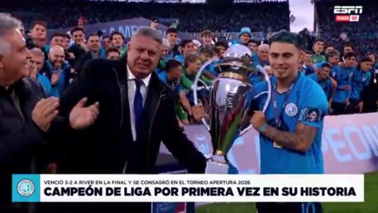 VIDEO: BELGRANO, PRIMERA VEZ CAMPEÓN DEL TORNEO APERTURA – «EL ARMENIO» ZELARAYAN RECIBIÓ LA COPA DE AFA – CERCA, LUCIANO NAKIS.