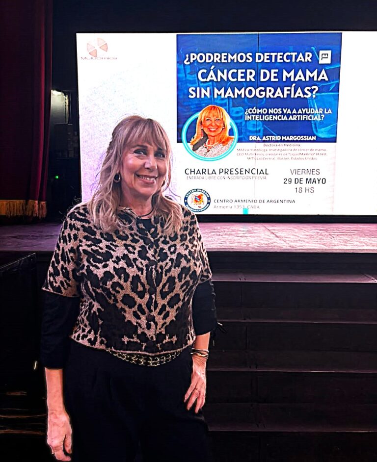 CHARLA EN CENTRO ARMENIO BS AS DE LA DRA. ASTRID MARGOSSIAN – ARGENTINA RESIDENTE EN EEUU – ESPECIALIZADA EN DETECCIÓN DE CÁNCER DE MAMA CON IA.