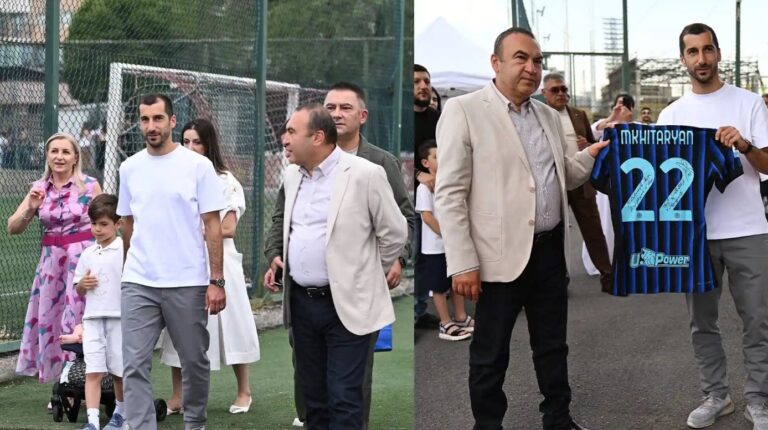 VIDEO: MKHITARYAN VISITÓ LA ACADEMIA DEL PYUNIK FC DE ARMENIA – CEREMONIA EN «ÁRBOL DE LA GLORIA» – JUNTO A SU MADRE E HIJO, HOMENAJE A SU PADRE.
