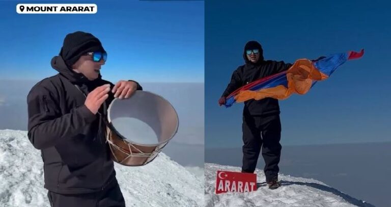 VIDEO: EL MÚSICO ARMENIO SUREN KARIBYAN TOCÓ EL DHOL EN LA CUMBRE DEL ARARAT – ES LA PRIMERA VEZ EN LA HISTORIA.