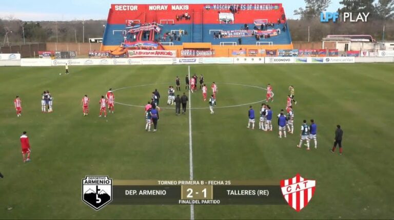 VIDEO: 2 – 1, VICTORIA DE DEPORTIVO ARMENIO FRENTE A TALLERES DE ESCALADA.