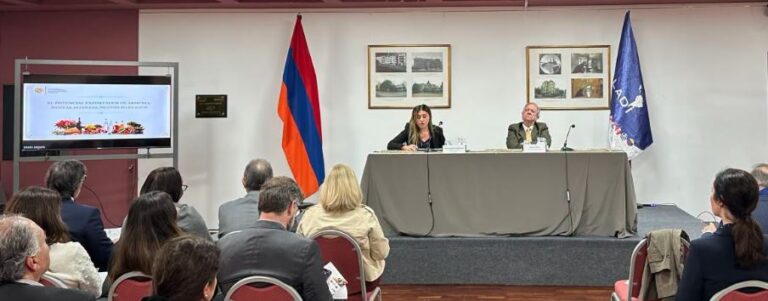 VIDEO: ENCUENTRO «EL POTENCIAL EXPORTADOR DE ARMENIA» POR LA EMBAJADORA GEVORGYAN EN ALADI URUGUAY.