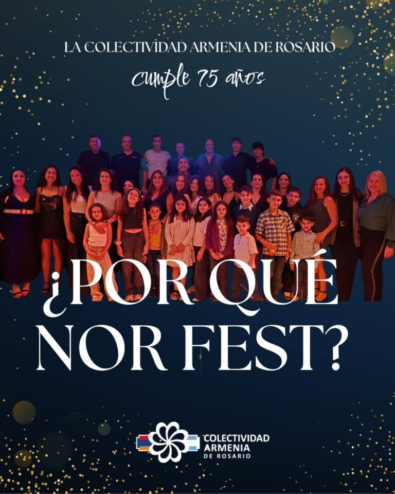 3 DE OCTUBRE, 20 HS EN ROSARIO : «NOR FEST», FIESTA 75° ANIVERSARIO DE LA COLECTIVIDAD ARMENIA – CON EL CONJUNTO PARVANÁ.