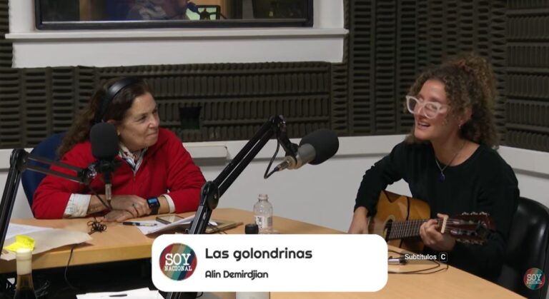VIDEO: ENTREVISTA DE SANDRA MIHANOVICH A ALÍN DEMIRDJIAN – CÓMO CONOCIÓ A LEÓN GIECO – CANTÓ TSITSERNAK – 5 /9 EN BA CASA DE LA CULTURA.