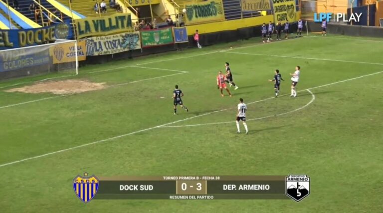 VIDEO: DEPORTIVO ARMENIO GOLEÓ 3-0 A DOCK SUD.